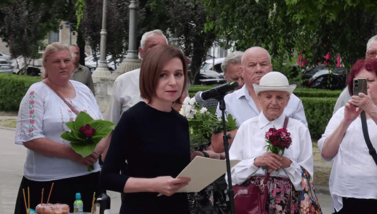 Maia Sandu, la mitingul de comemorare a victimelor deportărilor staliniste: „Spiritul acestor oameni nu a fost niciodată învins”
