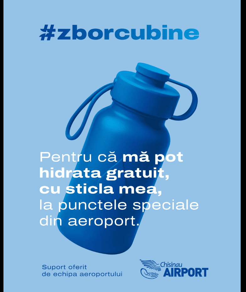 Aeroportul Internațional Chișinău va oferi pasagerilor apă gratis