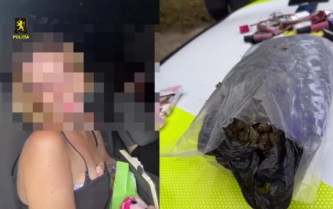 VIDEO // Prinși cu 2 kilograme de marijuana. Doi tineri, cercetați penal de polițiștii capitalei