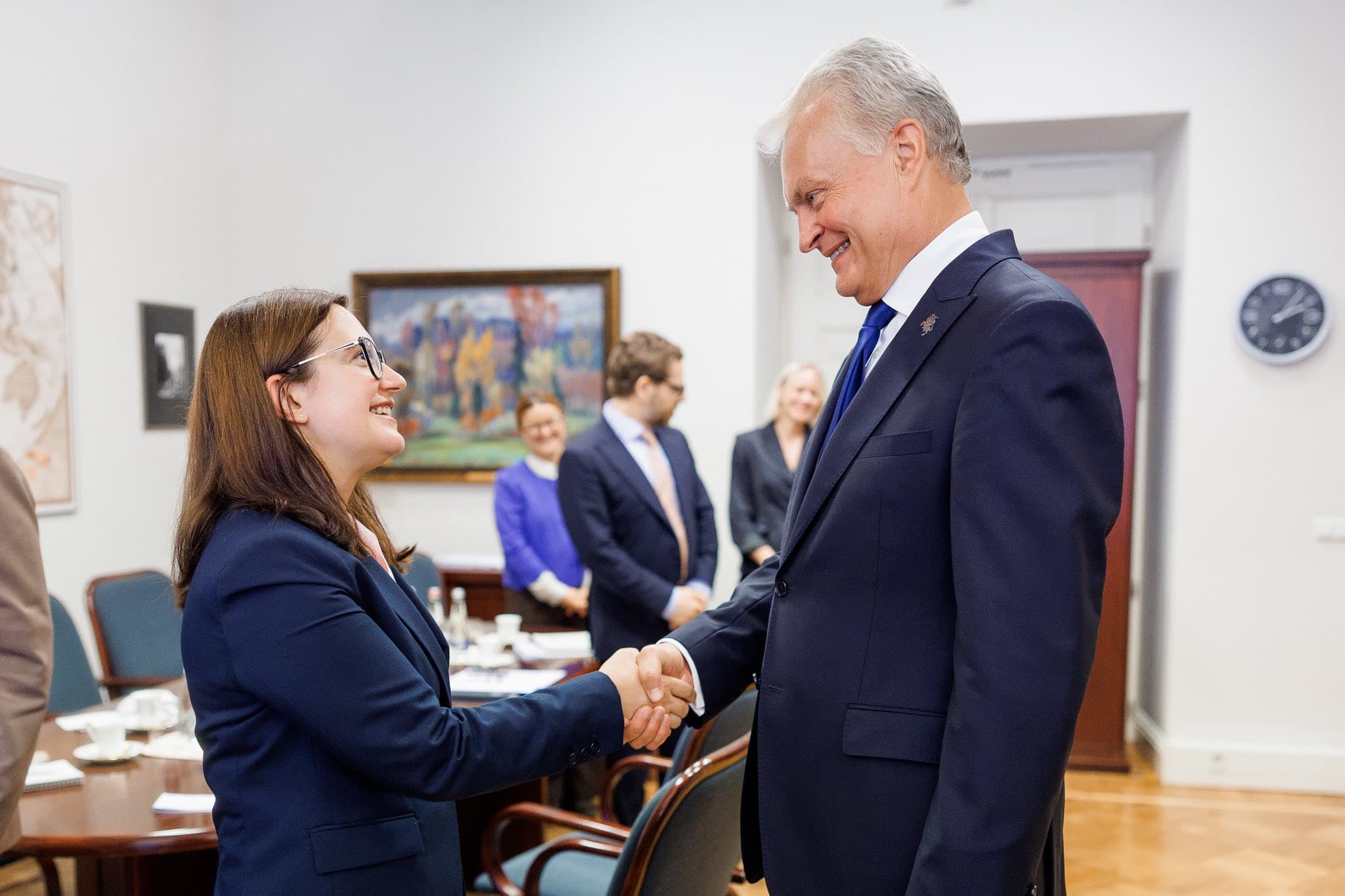 Cristina Gherasimov s-a întâlnit, la Vilnius, cu președintele Lituaniei: „Moldova este Europa!” Este mesajul pe care mi l-a transmis