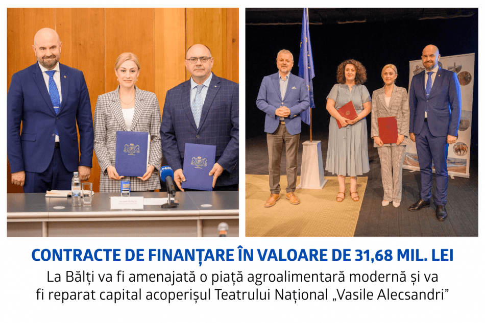 Două proiecte majore de dezvoltare urbană, în valoare de 31,68 milioane de lei, vor moderniza municipiul Bălți