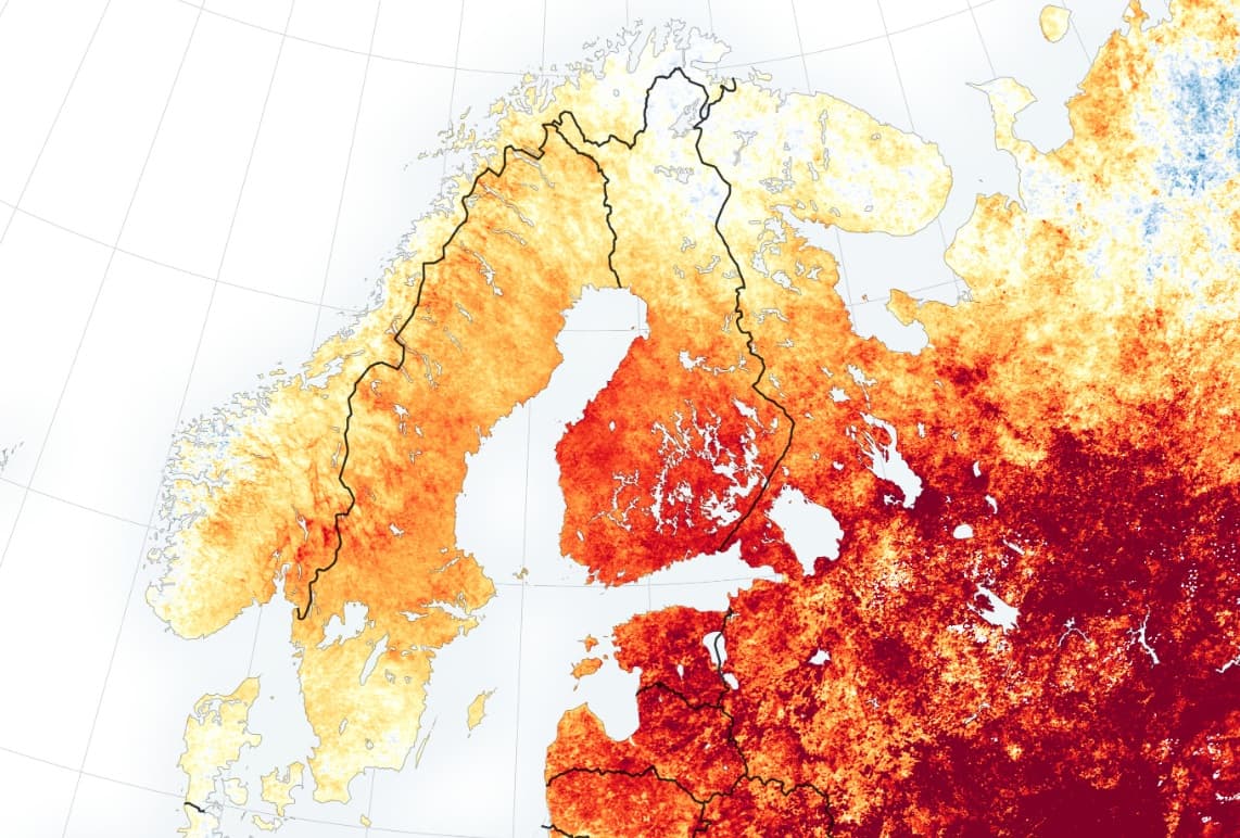 Caniculă „fără precedent” în Peninsula Scandinavă. Cea mai lungă perioadă cu temperaturi mai mari de 30°C din ultimii 64 de ani
