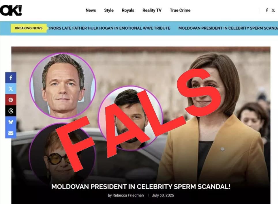 Tabloidul american OK! Magazine acuză că i-a fost clonat site-ul pentru a lansa un articol fals despre Maia Sandu
