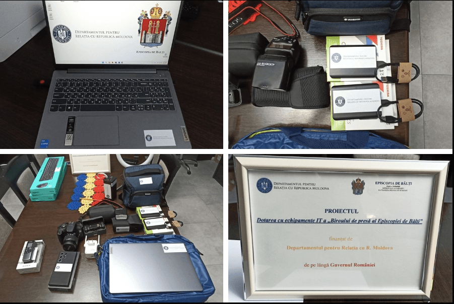 Echipamente moderne pentru biroul de presă al Episcopiei de Bălți, cu sprijinul DRRM