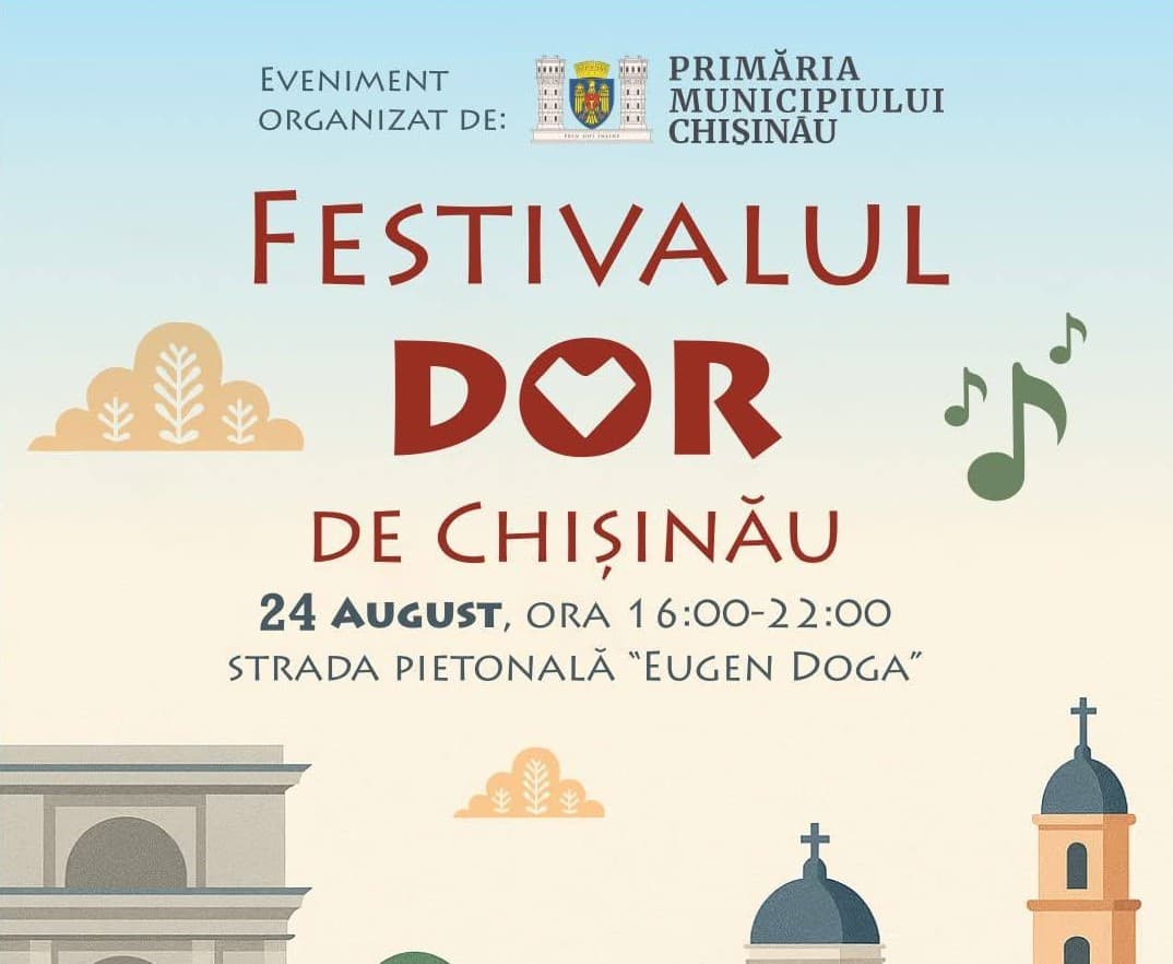 Trafic suspendat pe strada Columna, în legătură cu Festivalul „Dor de Chișinău”