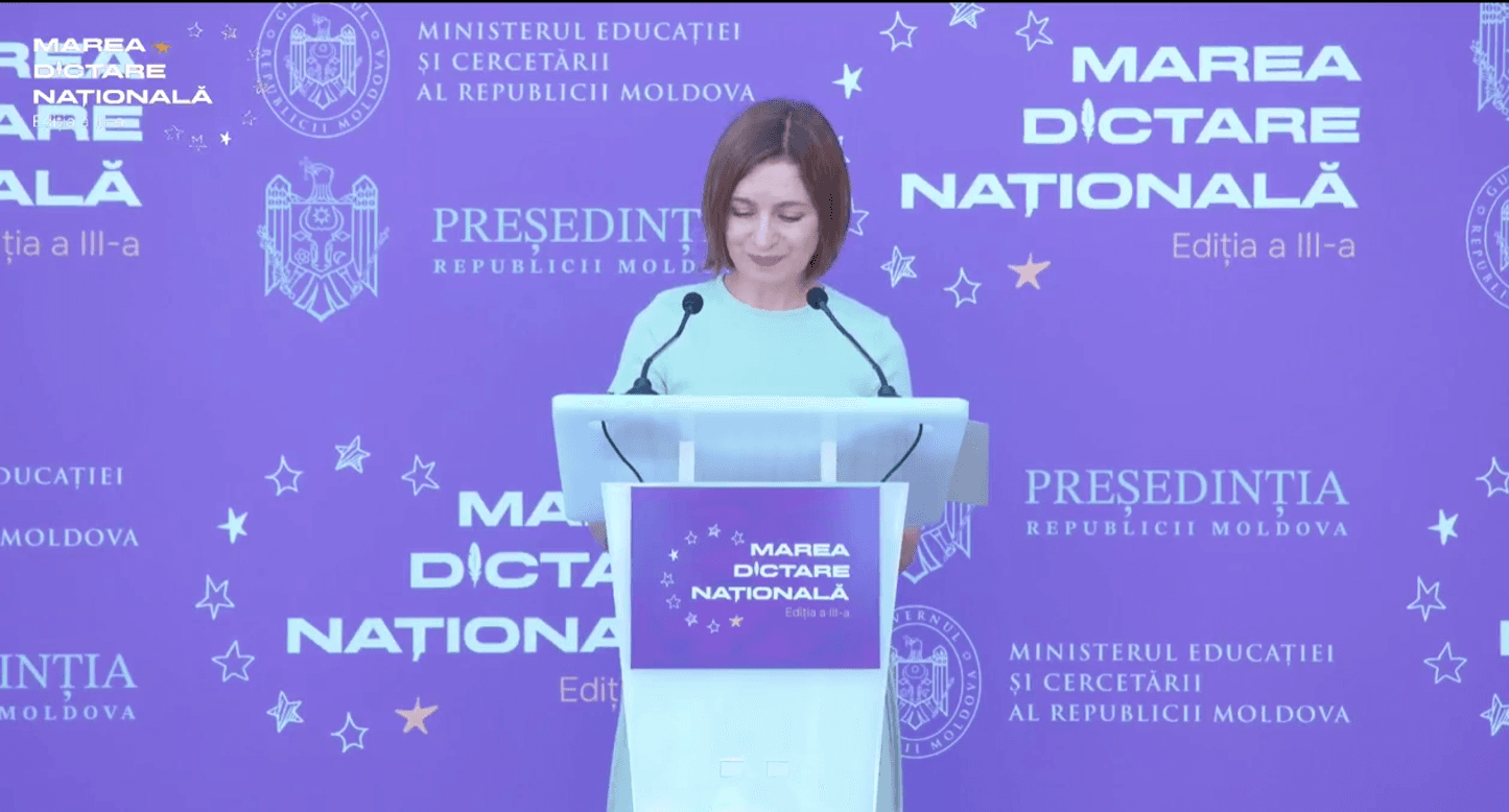 Maia Sandu, la Marea Dictare Națională: „Limba română este legătura noastră cu trecutul, dar și cu viitorul”