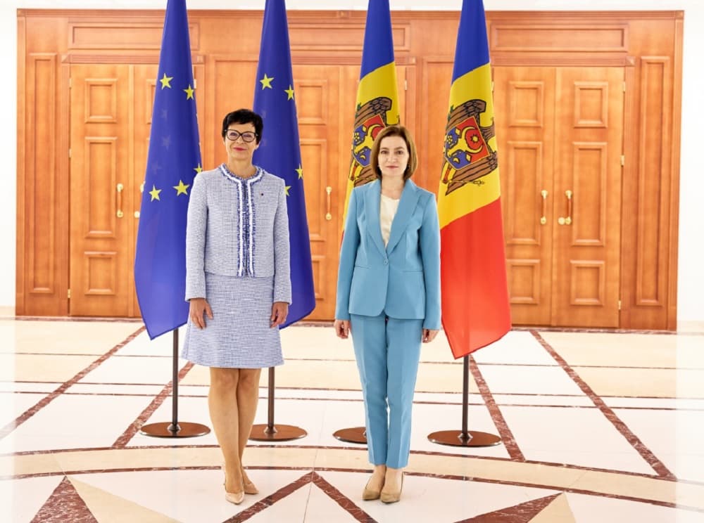 Marta Kos, întrevederi cu Maia Sandu și cu Dorin Recean. A fost apreciat ritmul reformelor și că acestea „depășesc așteptările Uniunii Europene”