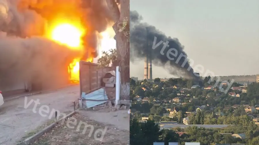 Explozie și incendiu de proporții la o cafenea din capitală. Mai multe echipaje de pompieri, la fața locului