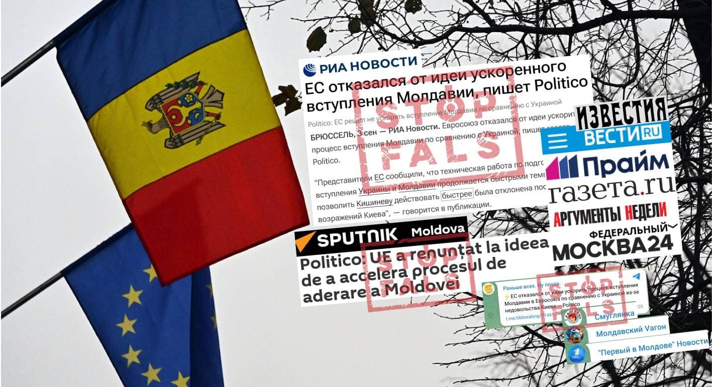 FALS: UE a renunțat la accelerarea aderării R. Moldova din cauza Ucrainei