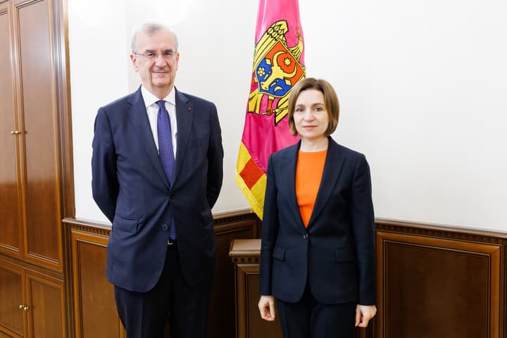Maia Sandu, întrevederi cu guvernatorul Băncii Franței și cu liderul celui mai mare partid din Adunarea Națională a Franței