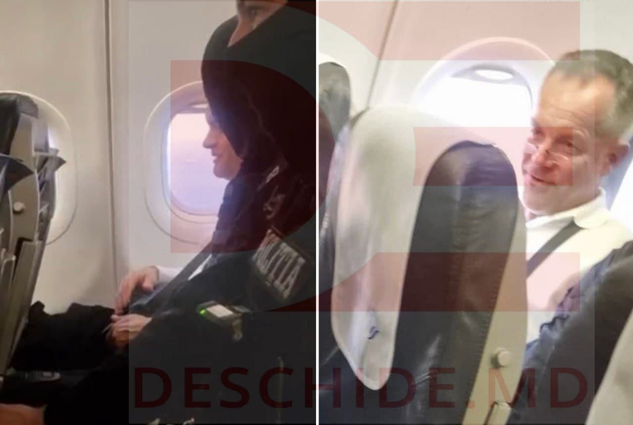 FOTO EXCLUSIV // Vlad Plahotniuc, în avion spre R. Moldova