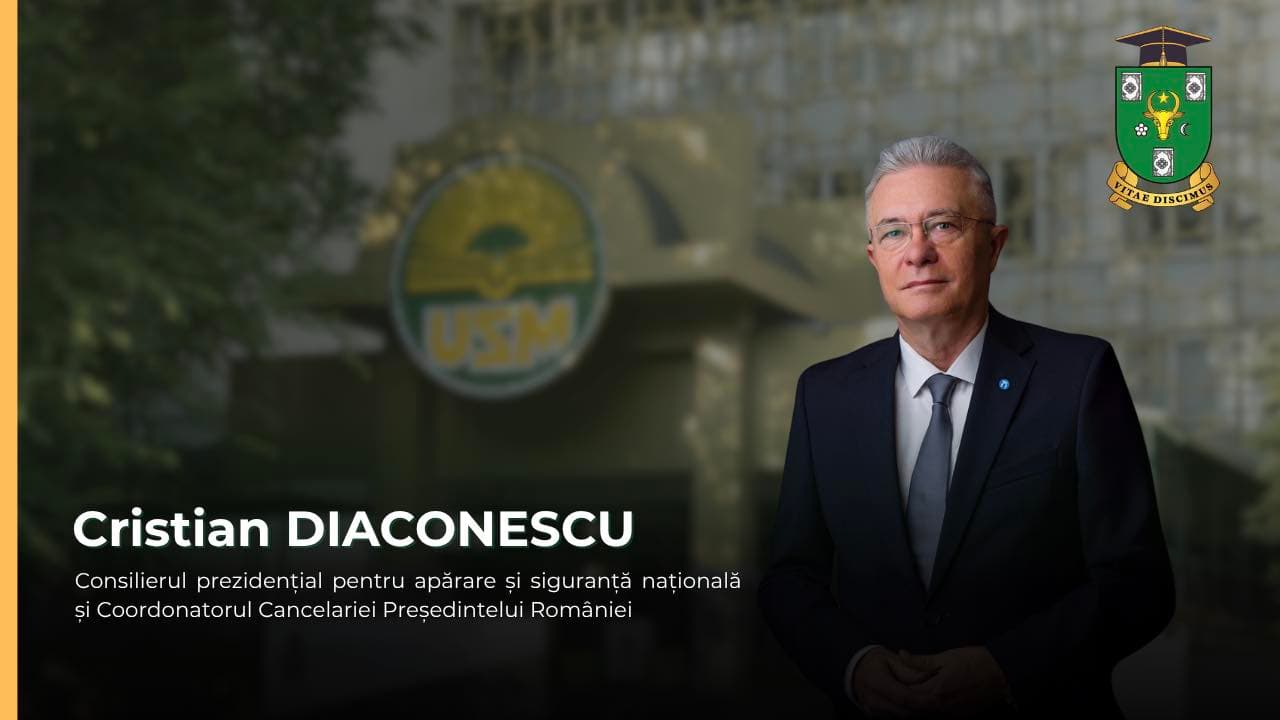 Consilierul președintelui României, Cristian Diaconescu, la 79 de ani de la fondarea USM: „Un centru universitar de elită, recunoscut internațional”