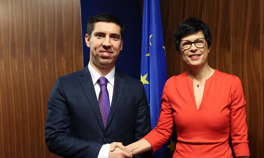 Mihai Popșoi discutat despre procesul de aderare la UE cu comisarul european pentru Extindere, Marta Kos
