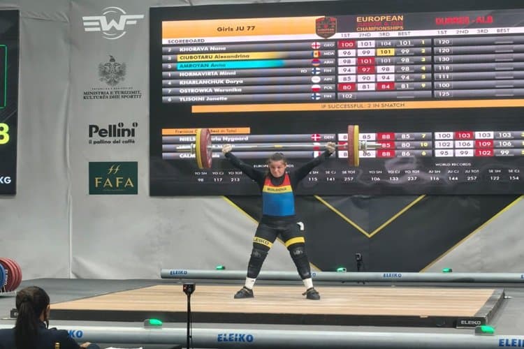 Dublu-bronz la campionat european pentru halterofila Alexandrina Ciubotaru