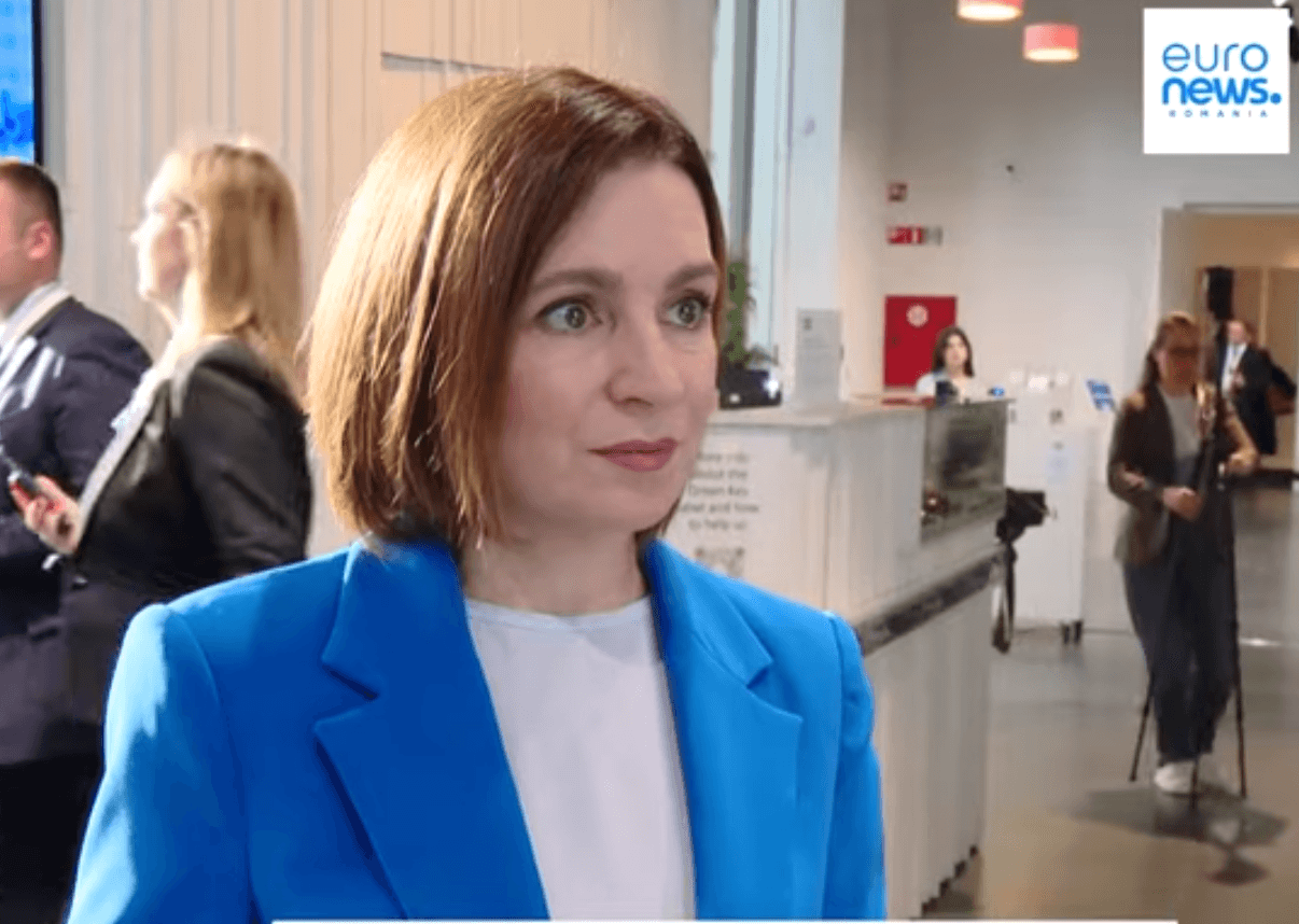 Maia Sandu, la Summitul Euronews: Obiectivul Rusiei a fost să obțină controlul la Chișinău și să folosească R. Moldova împotriva Ucrainei