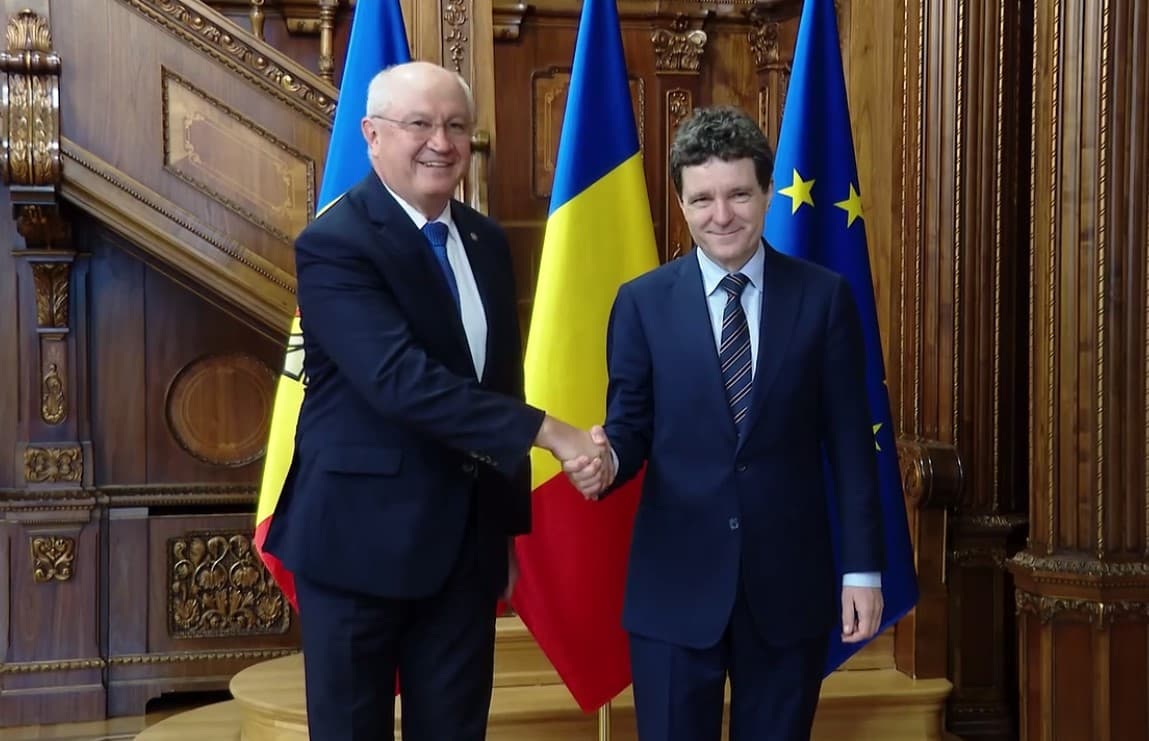 VIDEO // Premierul Republicii Moldova, Alexandru Munteanu, primit la Palatul Cotroceni