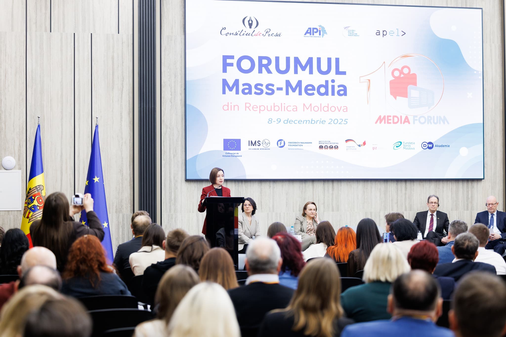 Maia Sandu, la Forumul Mass-Media: Volumul și agresivitatea dezinformării riscă să depășească, în următorii ani, ceea ce am văzut până acum