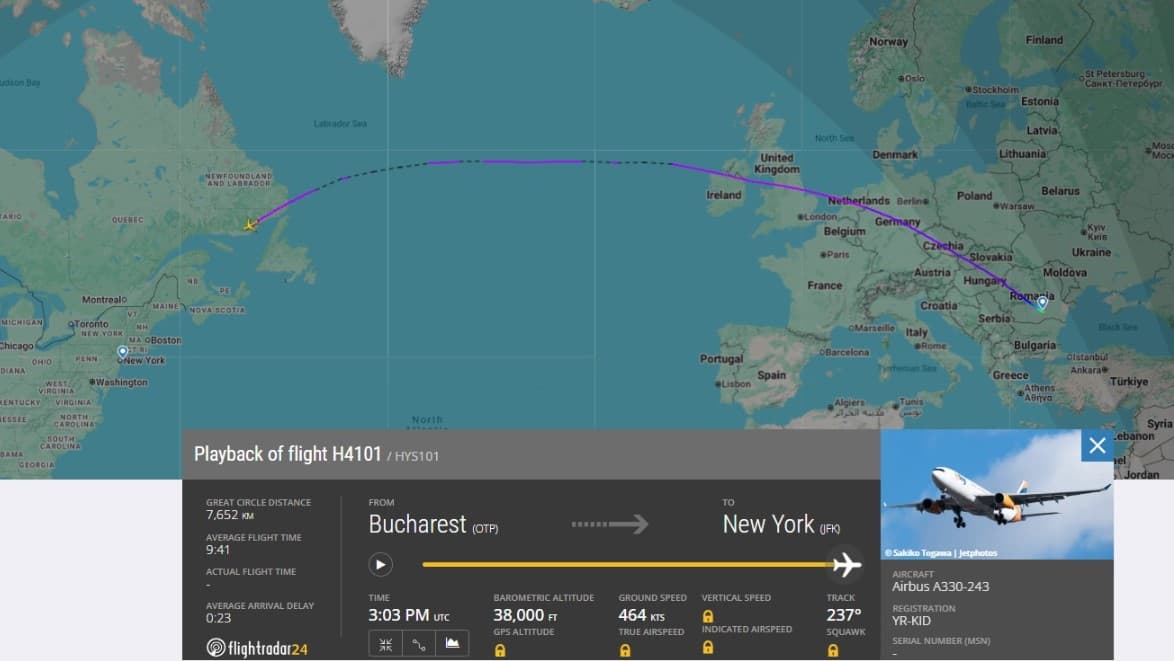 Singurul avion cu zbor direct din România în SUA a aterizat la New York. Peste 500 de curse au fost anulate din cauza condițiilor meteo extreme