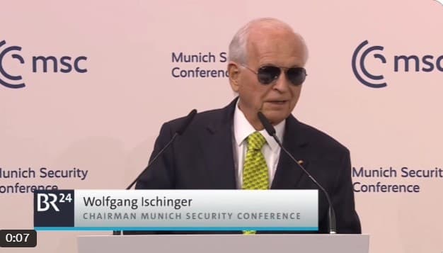 VIDEO // Conferinţa de securitate de la München a început cu o glumă a gazdei, care şi-a pus ochelari de soare în stilul lui Emmanuel Macron: „Ceea ce s-a întâmplat la Davos nu trebuie să rămână la Davos”, spune Ischinger
