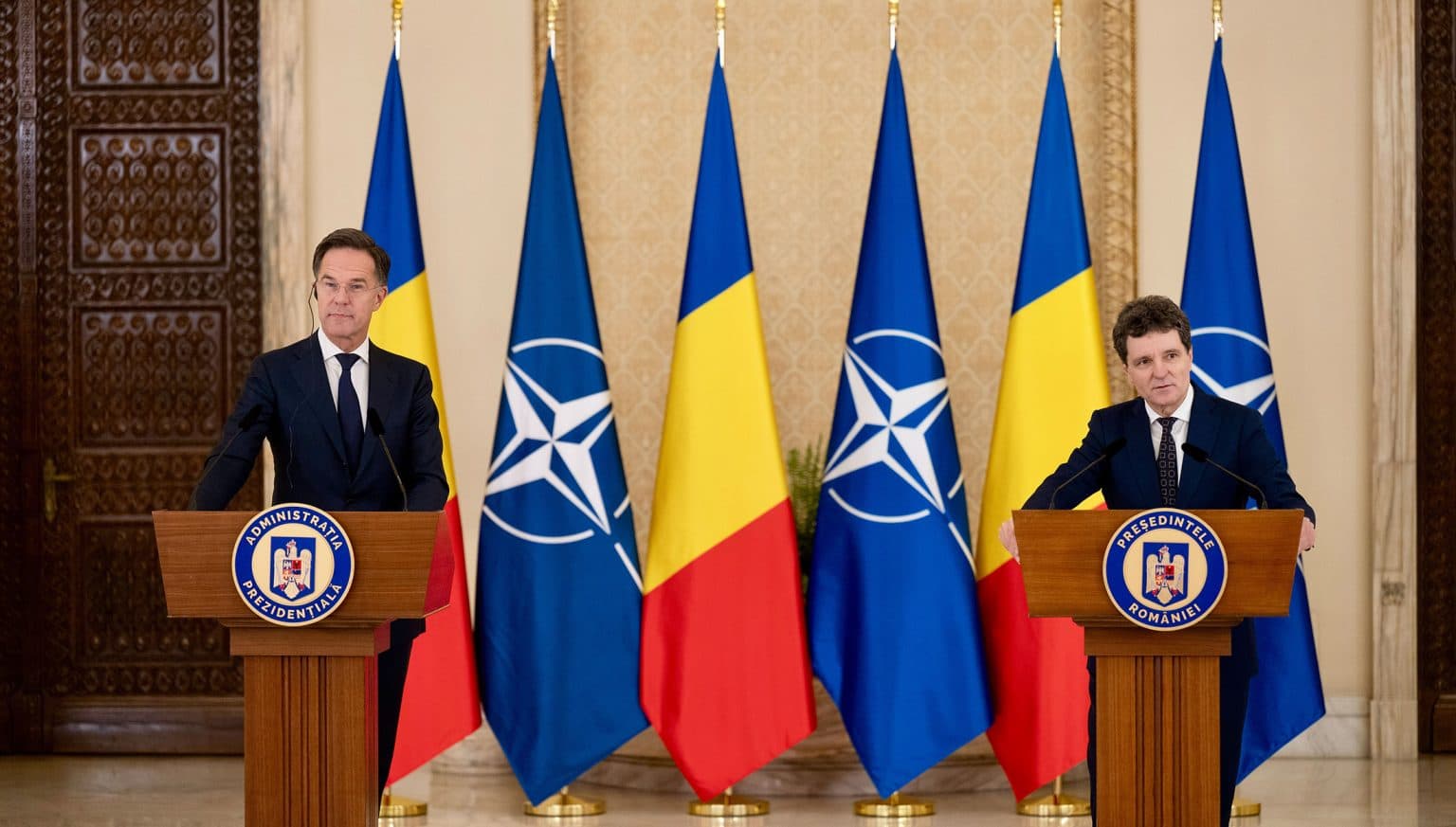 Nicușor Dan, prima vizită la sediul NATO pentru discuții cu Mark Rutte. Creșterea securității României cu sprijinul Alianței, pe agenda discuțiilor