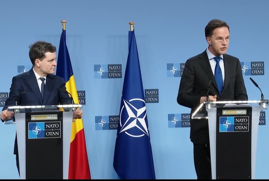 Întâlnire Nicuşor Dan-Mark Rutte // Nicuşor Dan: România e o ţară sigură, chiar mai sigură. Secretarul general al NATO vine în mai la Bucureşti