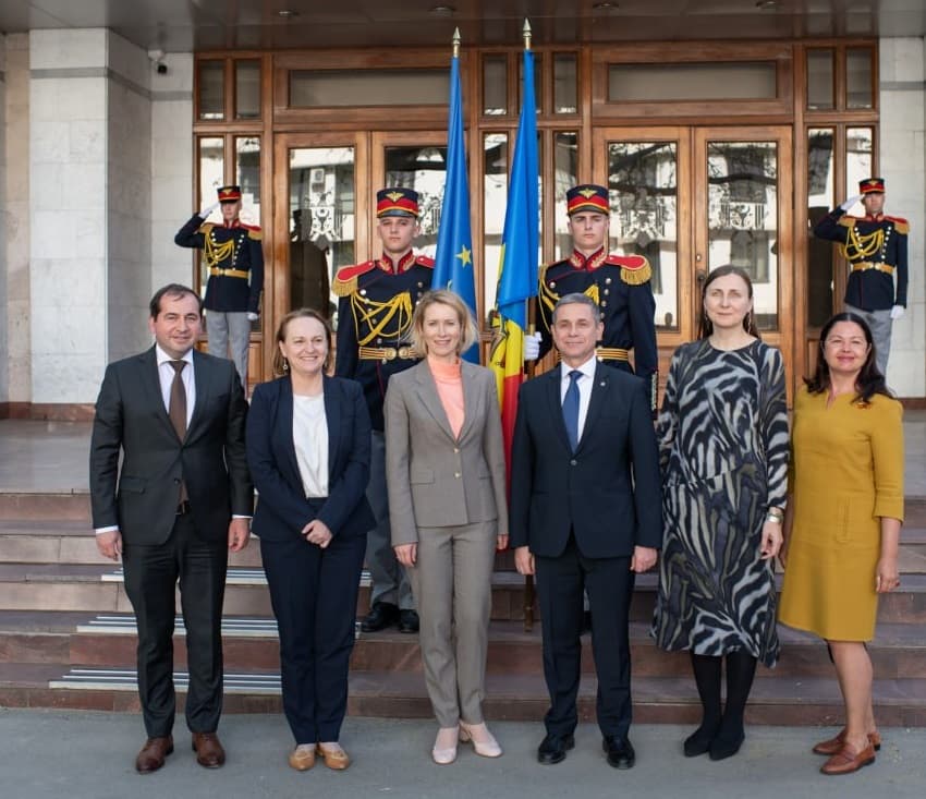 FOTO // Kaja Kallas a ajuns la Chișinău. Întrevederi la Ministerul Apărării