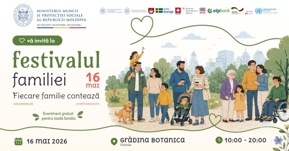 Ziua Internațională a Familiei marcată sâmbătă printr-un festival la Grădina Botanică din Chișinău