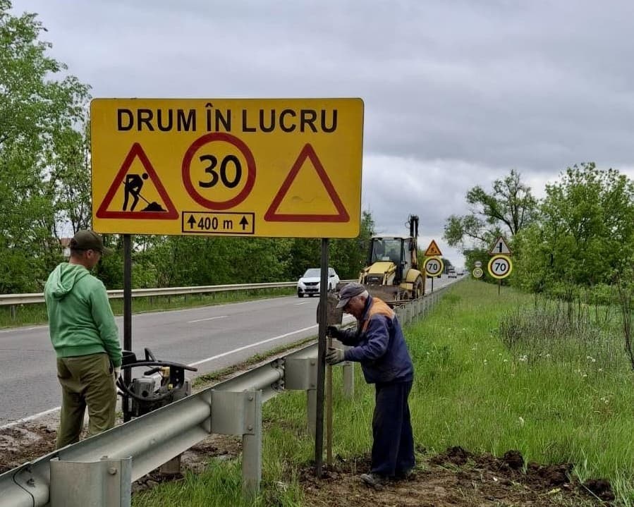 Atenție, șoferi! Trafic redirecționat în apropiere de Cricova și Ciorescu: în zonă începe construcția unui sens giratoriu