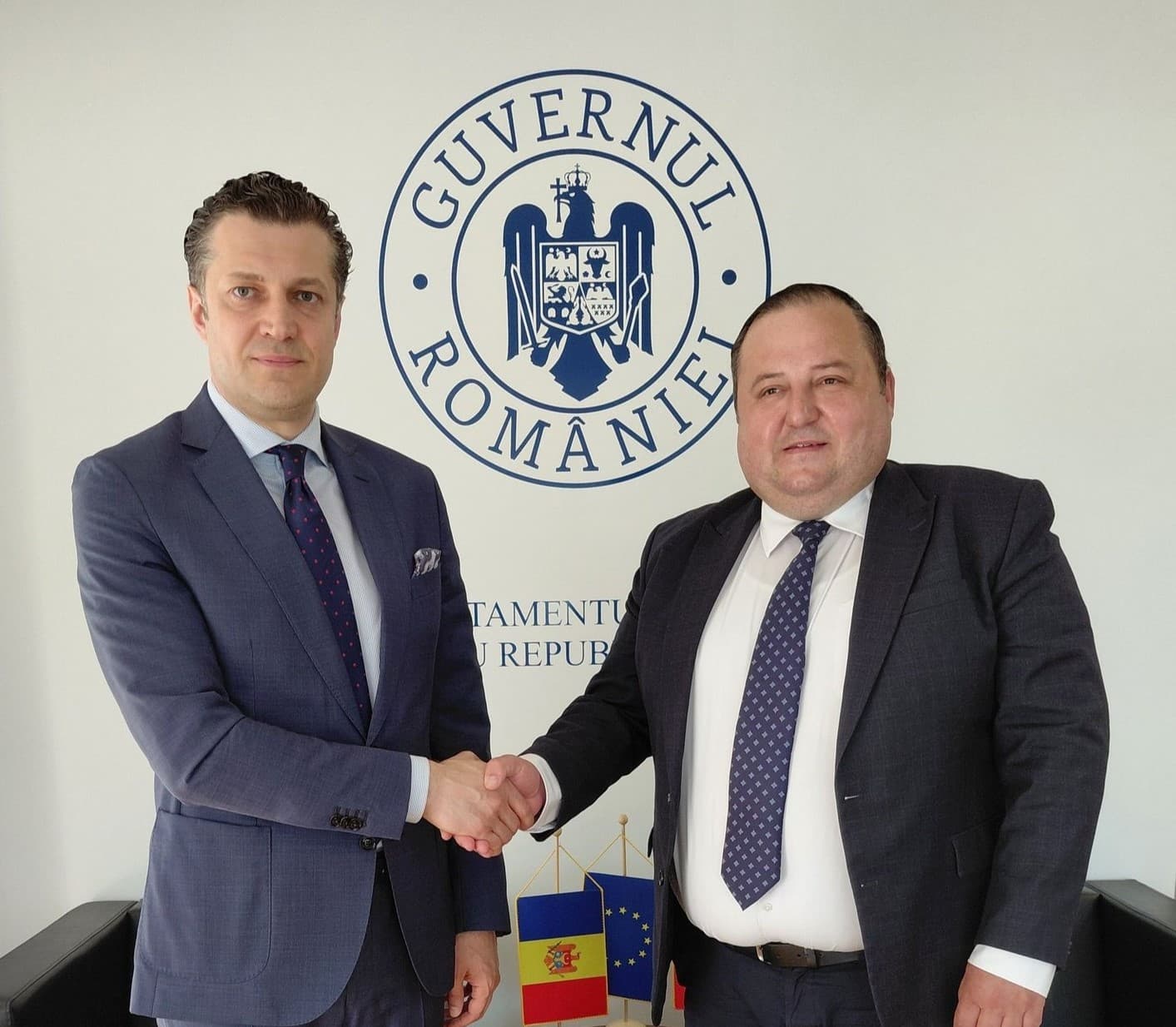 Consolidarea colaborării dintre DRRM și Ambasada R. Moldova la București, discutată de Constantin-Valentin Răducanu și Mihai Mîțu