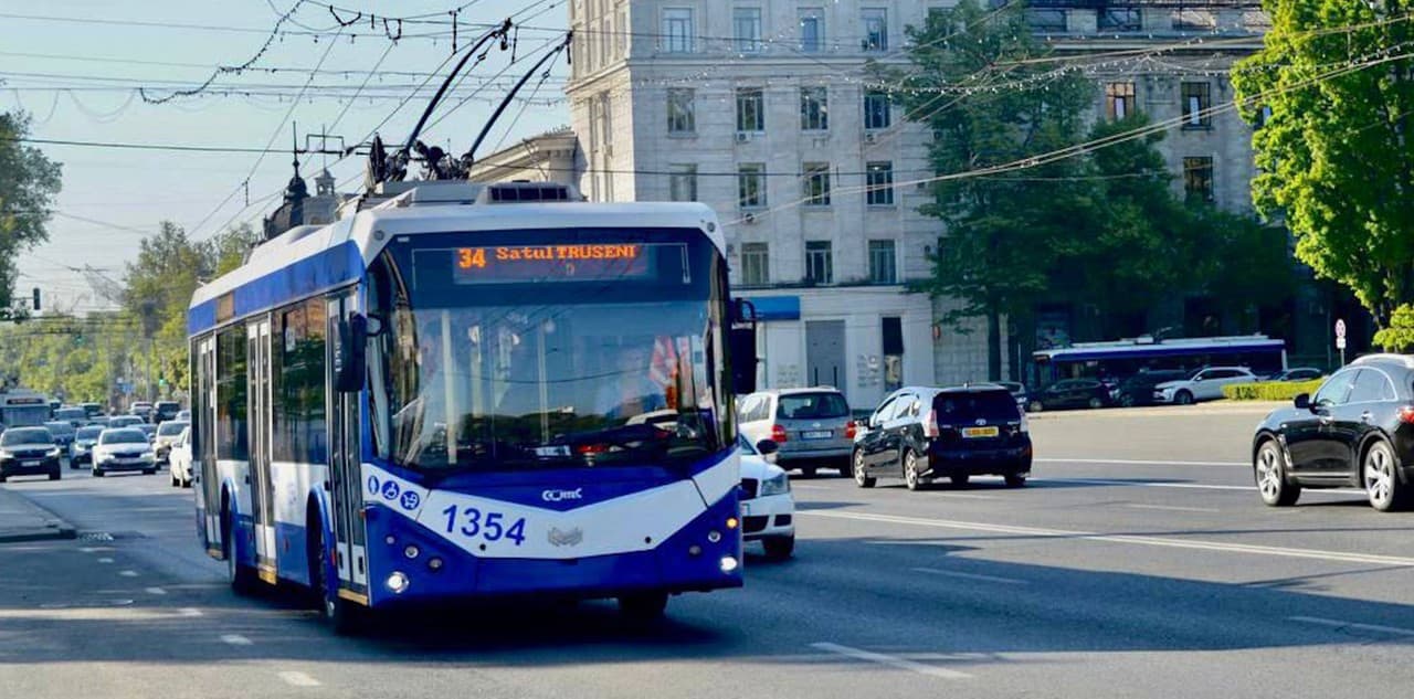 Troleibuzul nr. 34, traseu modificat din cauza lucrărilor de reabilitare a drumului