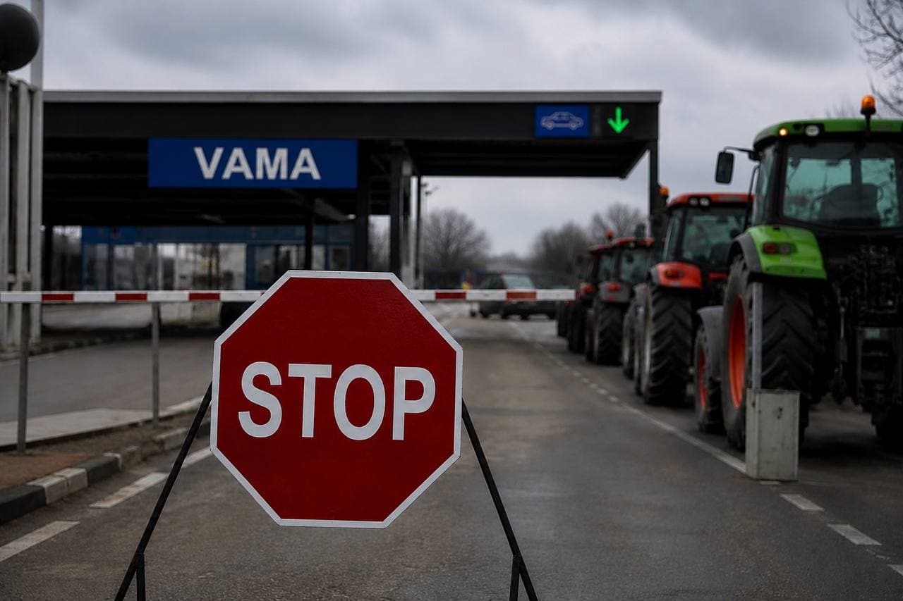 Protestele agricultorilor se extind. Alte două puncte de trecere a frontierei, blocate