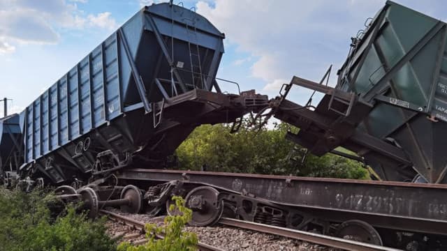 Incident feroviar în sudul R. Moldova: șapte vagoane încărcate cu cereale au deraiat în drum spre Giurgiulești