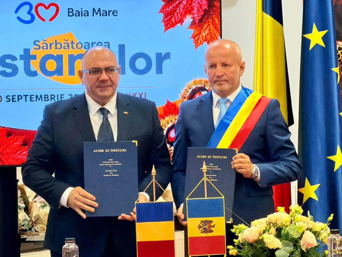 Bălțiul, mai aproape de România. Municipiul s-a înfrățit cu Baia Mare
