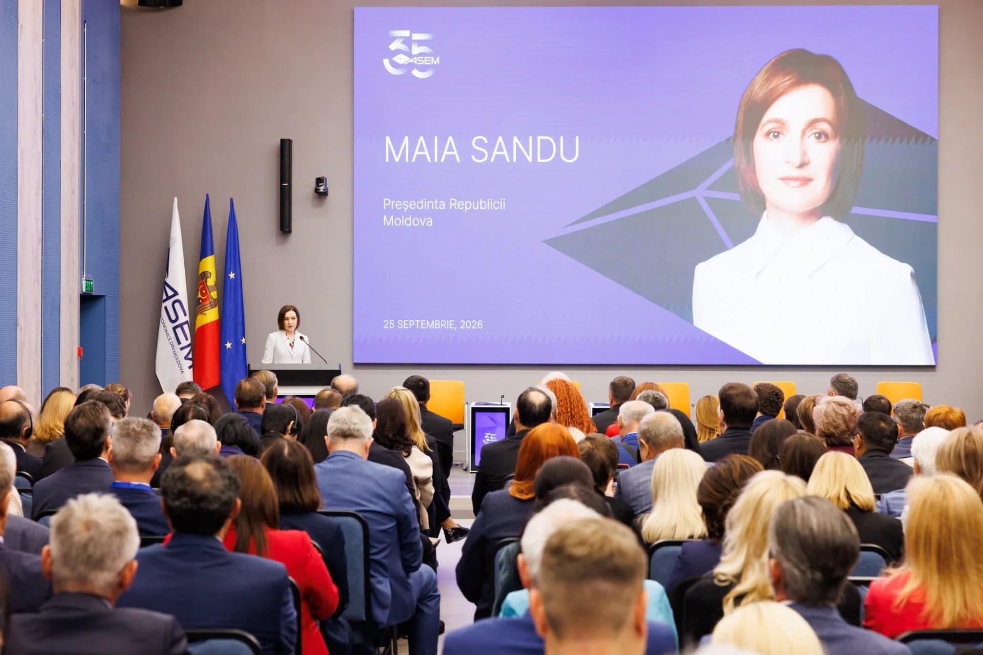 Maia Sandu, la ASEM: Aveți o misiune importantă - să pregătiți specialiști pentru economia de mâine