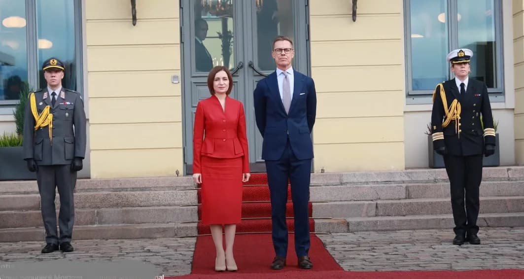 VIDEO // Maia Sandu, întâmpinată cu onoruri la Helsinki de președintele finlandez