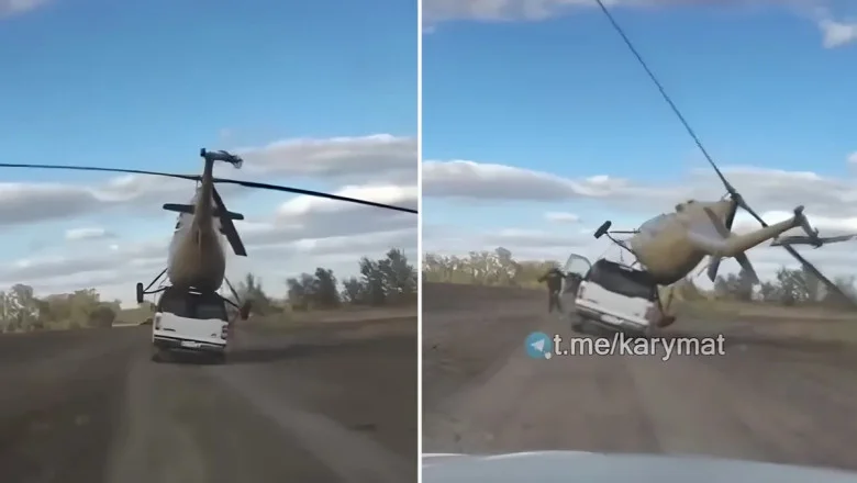 VIDEO // Rusia. Un elicopter a încercat să ridice o limuzină. Două accidente, două zile de reparații și nici măcar o secundă în aer