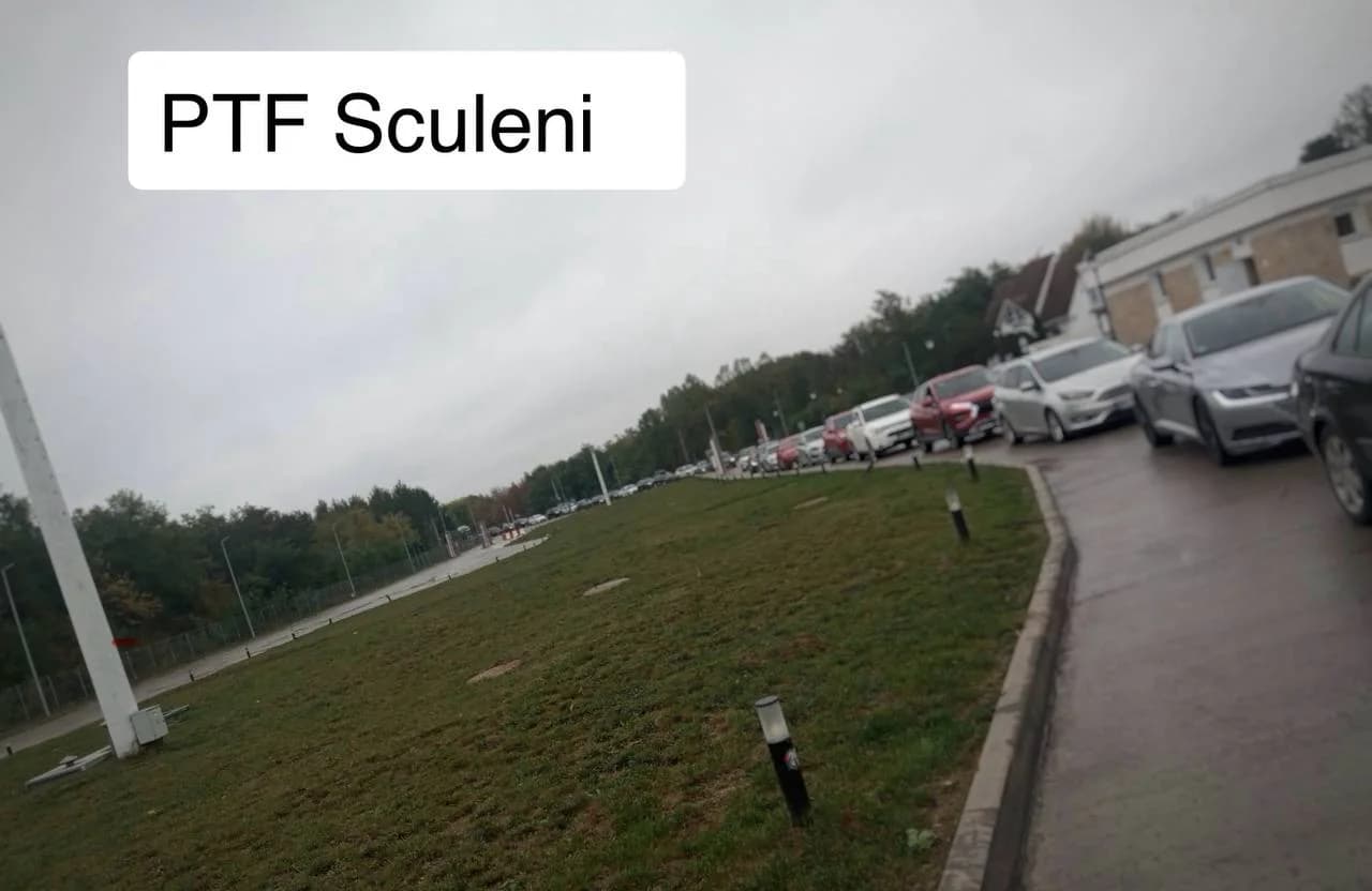 Aglomerație în PTF Sculeni, pe sensul de ieșire din R.Moldova. Poliția de Frontieră recomandă rute alternative