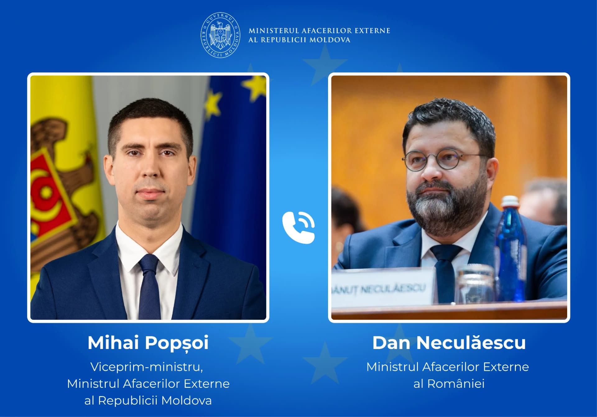 Mihai Popșoi l-a invitat la Chișinău pe noul ministru de Externe al României, Dan Neculăescu