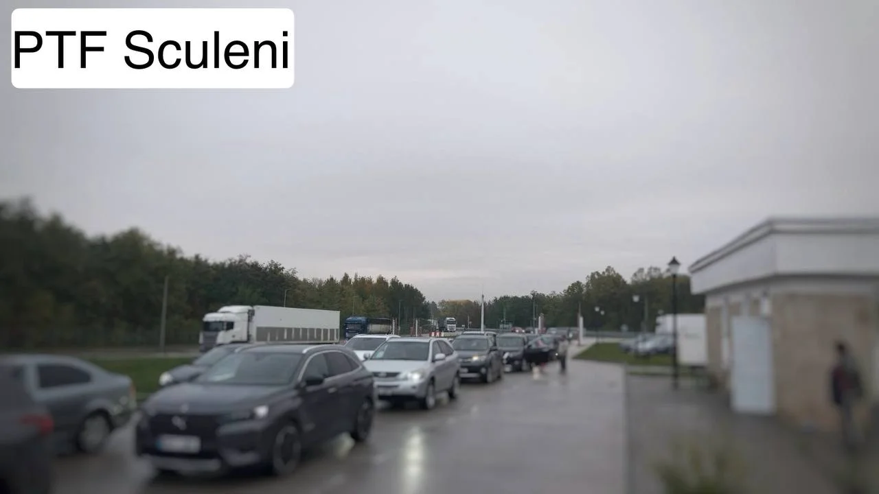 Trafic aglomerat la PTF Leușeni și Sculeni. Călătorii, îndemnați să aleagă rute alternative